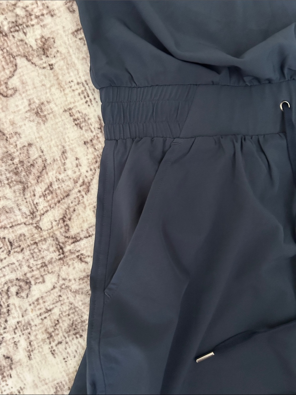Calia Navy Sleeveless Drawstring Waist Mini Dress - Picture 3 of 6